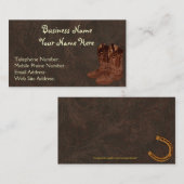 Faux Gereedgemaakte lederen Wrangler stijl VI Visitekaartje (Voorkant / Achterkant)