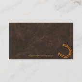 Faux Gereedgemaakte lederen Wrangler stijl VI Visitekaartje (Achterkant)