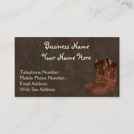 Faux Gereedgemaakte lederen Wrangler stijl VI Visitekaartje (Voorkant)