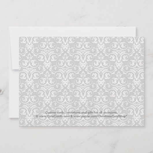 Faux geschenkdoos, 3-foto kerstgroet kaart (Achterkant)