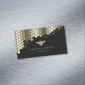 faux gesimuleerde gouden folie bij magnetisch visitekaartje (Voorbeeld)