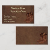 Faux gestikt leder Wrangler stijl VIII Visitekaartje (Voorkant / Achterkant)