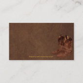 Faux gestikt leder Wrangler stijl VIII Visitekaartje (Achterkant)