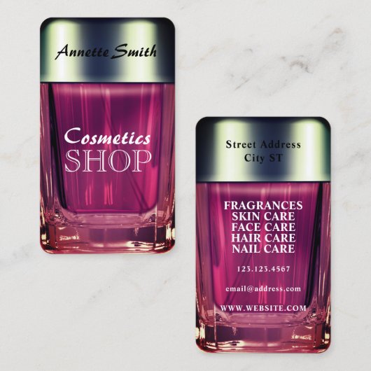 Faux geurstof visitekaartje (Voorkant / Achterkant)