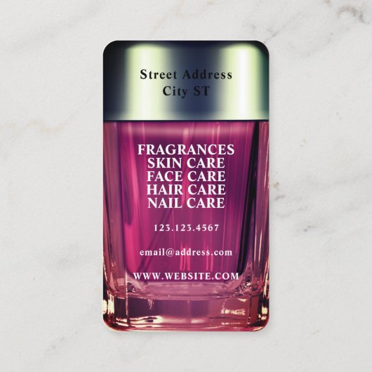 Faux geurstof visitekaartje (Achterkant)