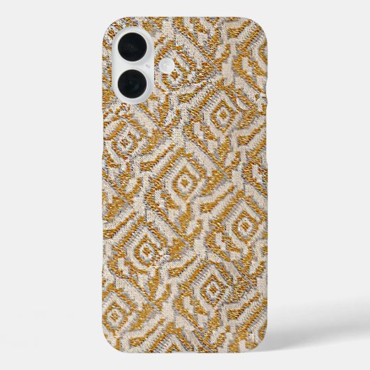 Faux Geweven Gouden Metallic Gatsby Case-Mate iPhone Case (Achterkant)