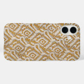 Faux Geweven Gouden Metallic Gatsby Case-Mate iPhone Case (Achterkant (horizontaal))