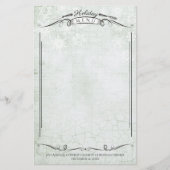 Faux gged papier Kerst vakantie menu briefpapier (Voorkant)