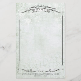 Faux gged papier Kerst vakantie menu briefpapier