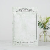 Faux gged papier Kerst vakantie menu briefpapier (Staand voorkant)