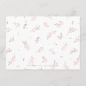 Faux Gilded Roos Gold Botanical accommodations Informatiekaartje (Achterkant)