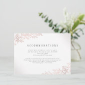 Faux Gilded Roos Gold Botanical accommodations Informatiekaartje (Staand voorkant)