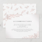Faux Gilded Roos Gold Botanical accommodations Informatiekaartje (Voorkant / Achterkant)