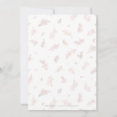 Faux gilded roos gold botanical elegant bruiloft kaart (Achterkant)