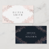 Faux gilded roos gold botanical elegant bruiloft plaatskaartje (Voorkant / Achterkant)