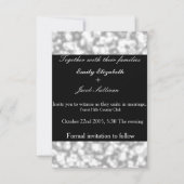 Faux Glamours Elegant Wedding Silver Lights Save The Date (Voorkant)