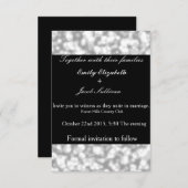 Faux Glamours Elegant Wedding Silver Lights Save The Date (Voorkant / Achterkant)