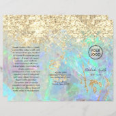 faux glanzend glitter opal trifold brochure (Voorkant / Achterkant)