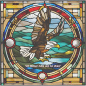 Faux Glas in lood Bald Eagle Sticker (Voorkant)