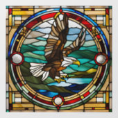 Faux Glas in lood Bald Eagle Window Cling Raamsticker (Vel)