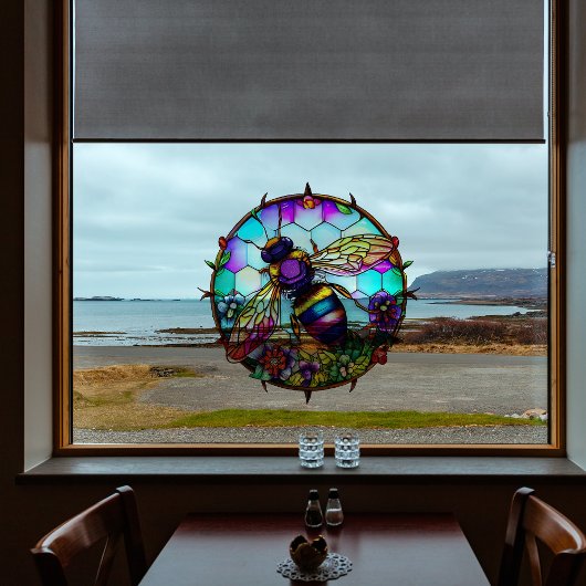 Faux Glas in lood Bee Honeycomb Suncatcher Raamsticker