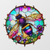 Faux Glas in lood Bee Honeycomb Suncatcher Raamsticker (Vel)