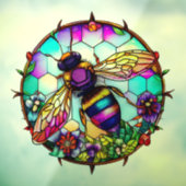 Faux Glas in lood Bee Honeycomb Suncatcher Raamsticker (Vel 3)