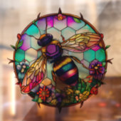 Faux Glas in lood Bee Honeycomb Suncatcher Raamsticker (Vel 2)