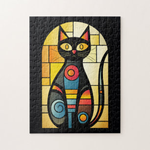 Faux Glas in lood Cat Legpuzzel