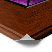 Faux Glas in lood Church Window Easter Cross Poster (Hoek)