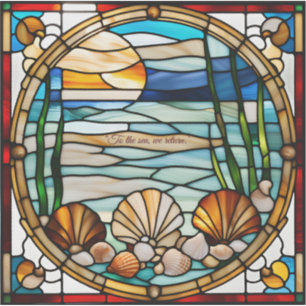 Faux Glas in lood Dolfijn Sticker