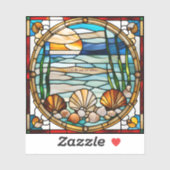 Faux Glas in lood Dolfijn Sticker (Vel)