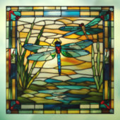 Faux Glas in lood Dragonfly Raamsticker (Vel 3)