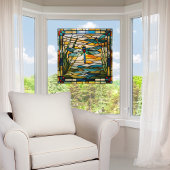 Faux Glas in lood Dragonfly Raamsticker