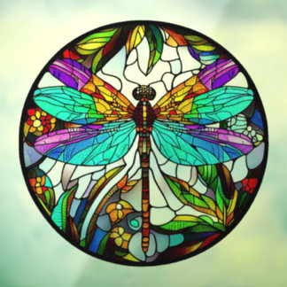 Faux Glas in lood Dragonfly Suncatcher Raamsticker