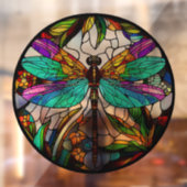 Faux Glas in lood Dragonfly Suncatcher Raamsticker (Vel 2)