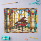 Faux Glas in lood Grand Piano voor Decoupage Craft Tissuepapier (Craft)