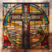 Faux Glas in lood Guitar Window Cling Raamsticker (Vel 2)