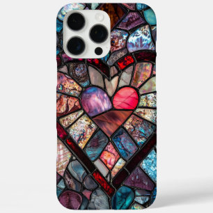 Faux Glas in lood Heart Valentijnsdag iPhone 16 Pro Max Hoesje