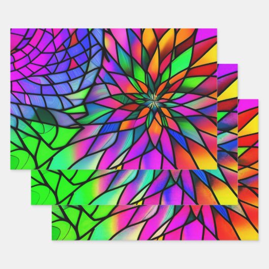 Faux Glas in lood Inpakpapier Vel (Set)