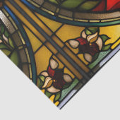 Faux Glas in lood Jesus met armen uit Decoupage Tissuepapier (Detail)