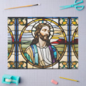Faux Glas in lood Jesus voor Decoupage Craft Tissuepapier (Craft)