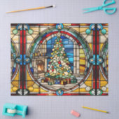 Faux Glas in lood Kerstboom voor Decoupage C Tissuepapier (Craft)