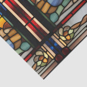 Faux Glas in lood Kersthaard Decoupage Tissuepapier (Detail)