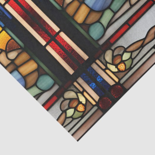 Faux Glas in lood Kersthaard Decoupage Tissuepapier (Detail)