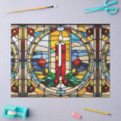 Faux Glas in lood kerstkaars voor decoupage Tissuepapier (Craft)