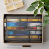 Faux Glas in lood koffiekopje en schotel voor Deco Tissuepapier (Geschenk)