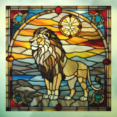 Faux Glas in lood Lion Raamsticker (Vel 3)