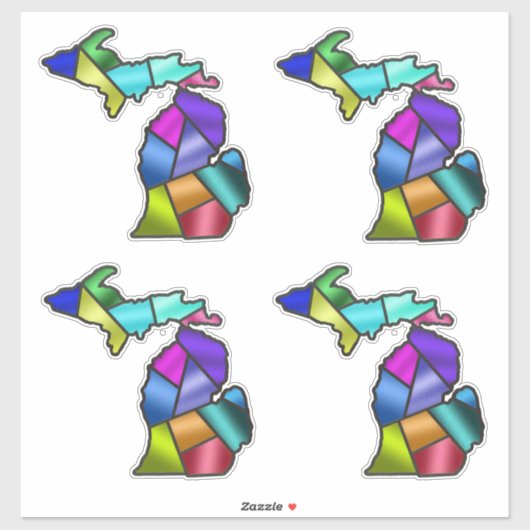 Faux Glas in lood Michigan Mooi Sticker (Vel)