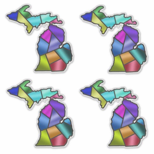 Faux Glas in lood Michigan Mooi Sticker (Voorkant)
